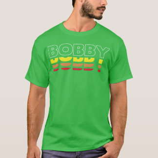 Bobby voornaam grappige vintage zonsondergang Bobb T-shirt