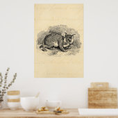 Bobcat 1800s Bob Cat Lynx Illustration Poster (Keuken)