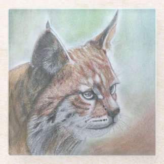 Bobcat buitenkussen glazen onderzetter