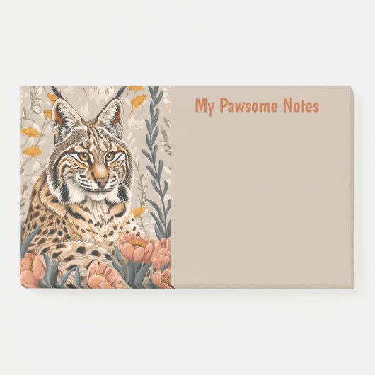 Bobcat Cat Boho Mijn Padsome Persoonlijk Post-it® Notes (Voorkant)