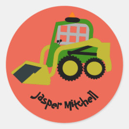 Bobcat-excavator Ronde Sticker