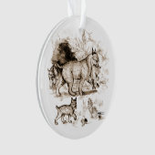 Bobcat-familie Ornament (voorkant)