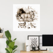 Bobcat-familie Poster (Thuiskantoor)
