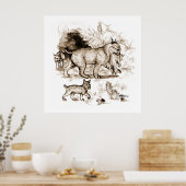 Bobcat-familie Poster (Keuken)