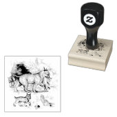 Bobcat-familie Rubberstempel (Gestempeld)