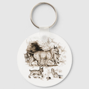Bobcat-familie Sleutelhanger