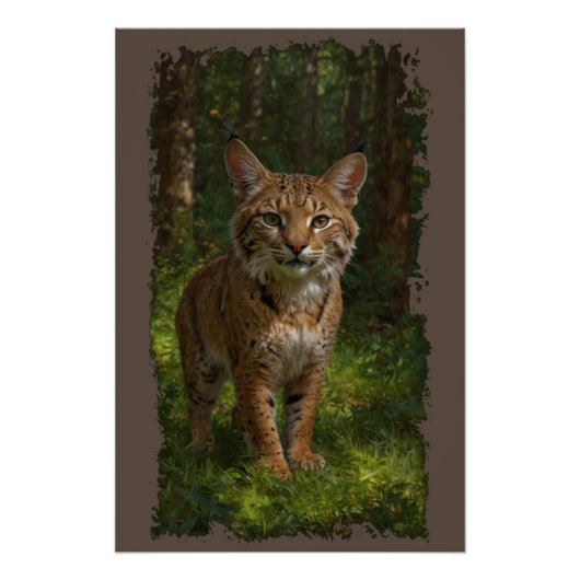 Bobcat Forest Wildlife Perfect Poster (Voorkant)