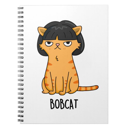 Bobcat Grappige Kat Bob Kapsel Pun  Notitieboek (Voorkant)
