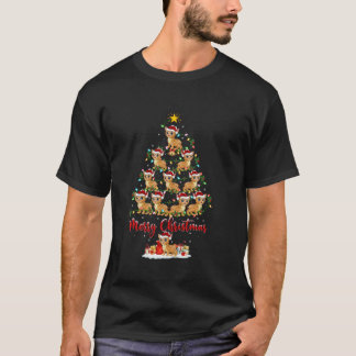 Bobcat kerstverlichting Santa Bobcat kerstboom T-shirt