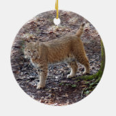 Bobcat-kerstversiering Keramisch Ornament (Achterkant)
