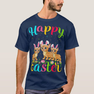 Bobcat Lover Funny Easter Bunny Bobcat Happy E T-shirt