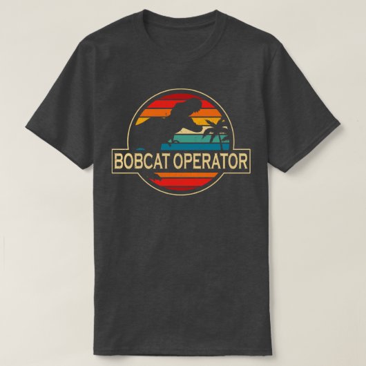 Bobcat operator dinosaurus t-shirt (Design voorkant)