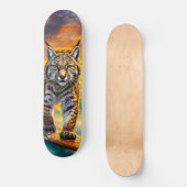 Bobcat Surfen Alaska Design van Rich AMeN Gill Skateboard (Voorkant)