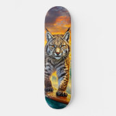 Bobcat Surfen Alaska Design van Rich AMeN Gill Skateboard (Voorkant)