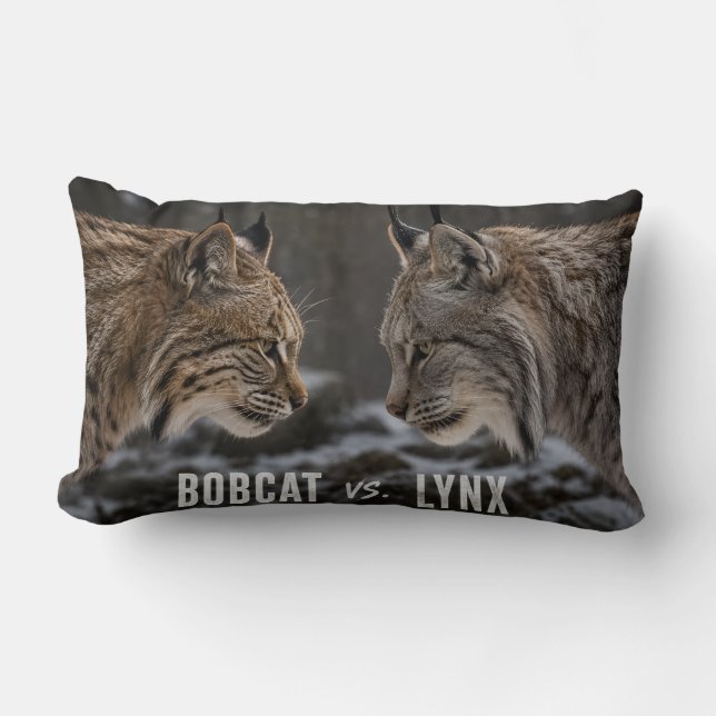 Bobcat vs. Lynx Kussen (Voorkant)