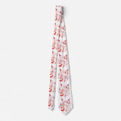 Bobcat Wild Cat Team Mascot Necktie Red/White Stropdas (Achterkant)