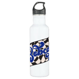 Bobcats Checkerboard Water Bottle: Blue Waterfles