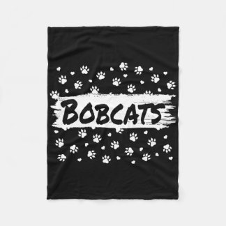 Bobcats Mascotte School Spirit Mannen Vrouwen Luip Fleece Deken