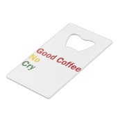 BobCoffee Kredietkaart Flessenopener (Voorkant Gekanteld)