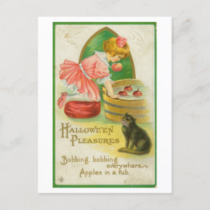 Bobine vintage pour pommes Carte postale Halloween
