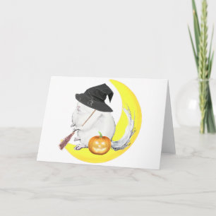 Bobo de chinchilla halloon tussen heks kaart