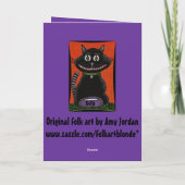 Bobo le chat de Halloween - carte de voeux (2) (Dos)