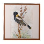 Bobolink Grande Carreaux en céramique pour oiseaux (Devant)