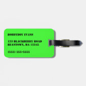 Bob's Bag Bagagelabel (Achterkant horizontaal)