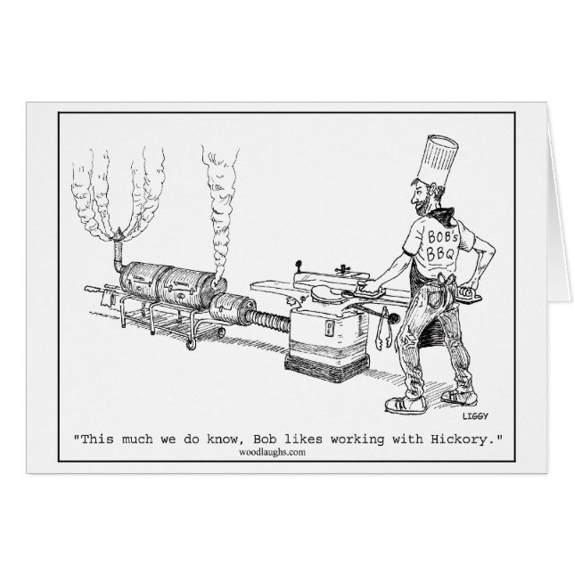 Bob's BBQ Cartoon Card (Voorkant Horizontaal)