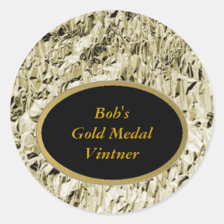 Bob's Gold Medal Vintner Wijnlabels Ronde Sticker