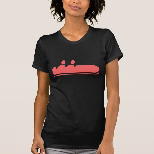 Bobsled - Tropisch roze T-shirt (Voorkant)