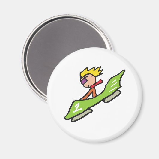 Bobsleeën Magneet (Voorkant / Achterkant)