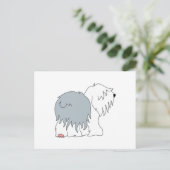 Bobtail Sheepdog Briefkaart (Staand voorkant)