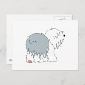 Bobtail Sheepdog Briefkaart (Voorkant / Achterkant)