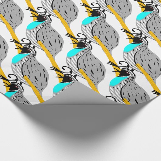 Bobwhite Blue-throated Quail Thunder_Cove Cadeaupapier (Hoek)