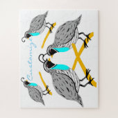 Bobwhite Blue-throated Quail Thunder_Cove Legpuzzel (Verticaal)