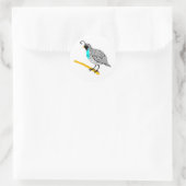 Bobwhite Blue-throated Quail Thunder_Cove Ronde Sticker (Tas)