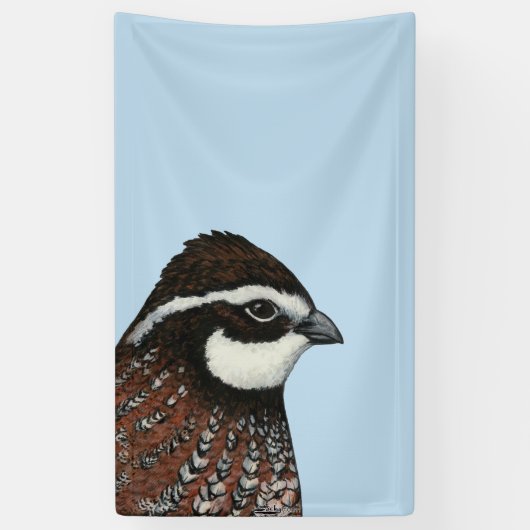 Bobwhite Kwartels Kop Spandoek (Verticaal)