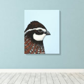 Bobwhite Quail Canvas Afdruk (Insitu (Houten vloer))