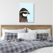 Bobwhite Quail Canvas Afdruk (Insitu (Slaapkamer))