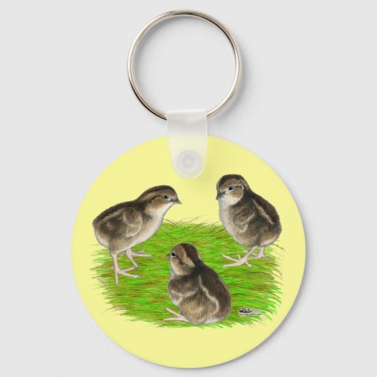 Bobwhite Quail Chicken Sleutelhanger (Voorkant)
