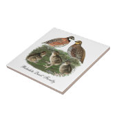 Bobwhite Quail familie Tegeltje (Zijkant)