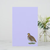 Bobwhite Quail Hen Briefpapier (Staand voorkant)