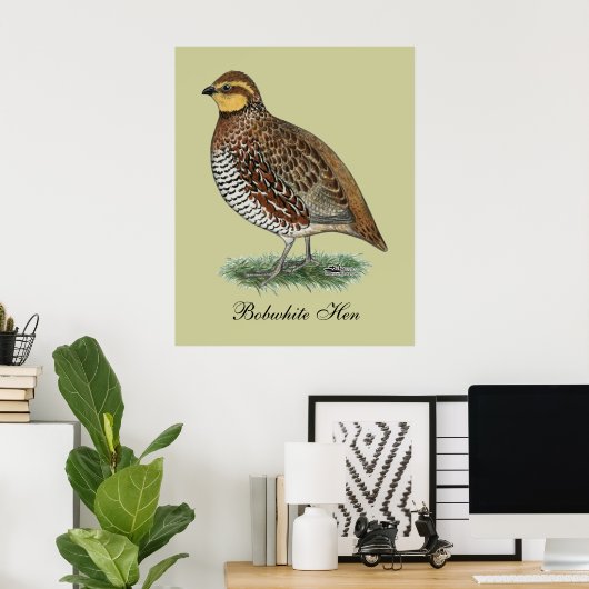 Bobwhite Quail Hen Poster (Thuiskantoor)