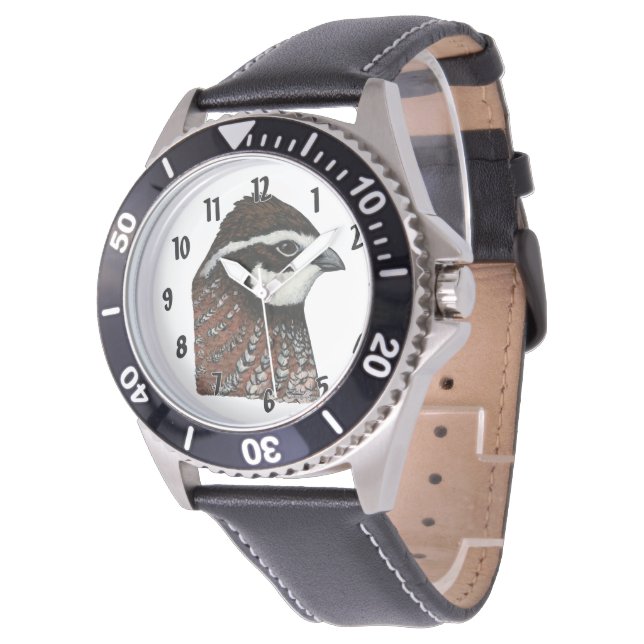 Bobwhite Quail Horloge (Gekanteld)