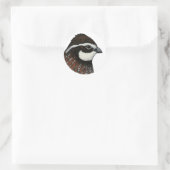 Bobwhite Quail Ronde Sticker (Tas)