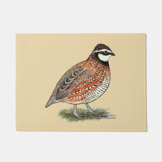 Bobwhite Quail Rooster Deurmat (Voorkant)