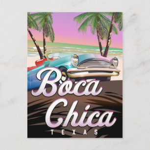 Boca Chica Texas vakantieposter Briefkaart