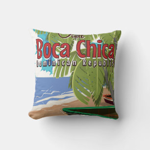 Boca Chica vintage-poster Kussen