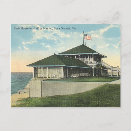 Boca Grande Florida Bath House Briefkaart (Voorkant)